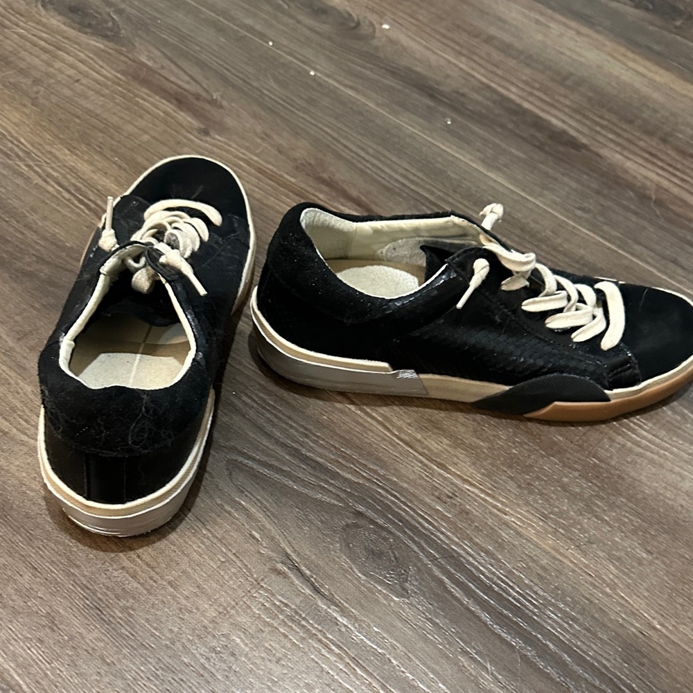 Dolce Vita Black and Cream Sneakers